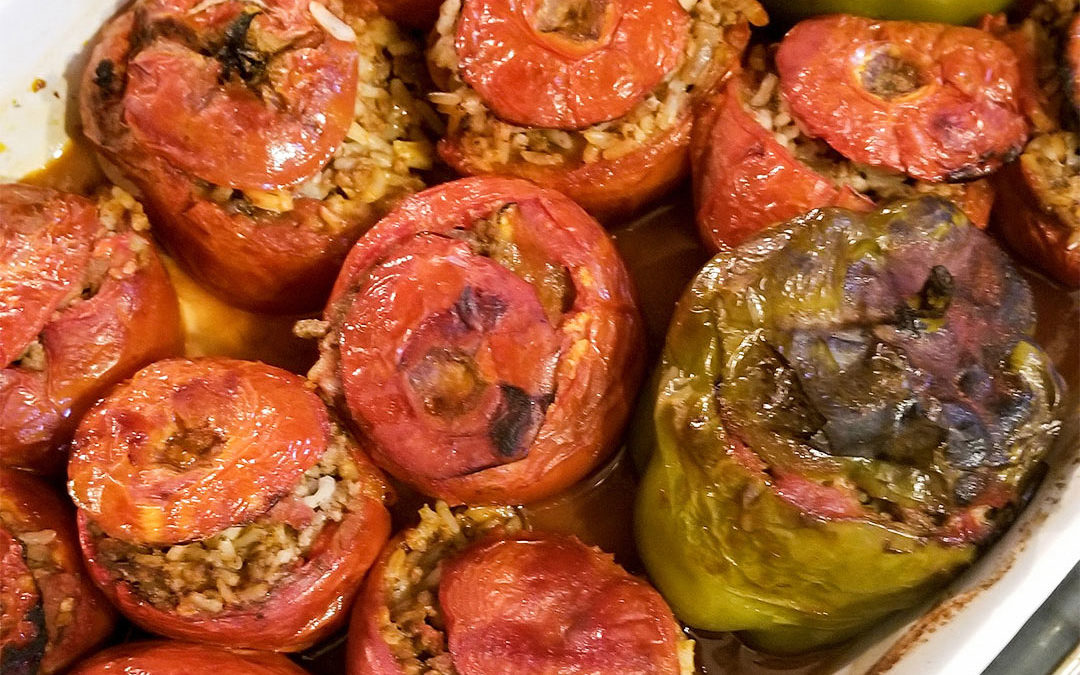 Yemista – Greek Stuffed Tomatoes & Peppers