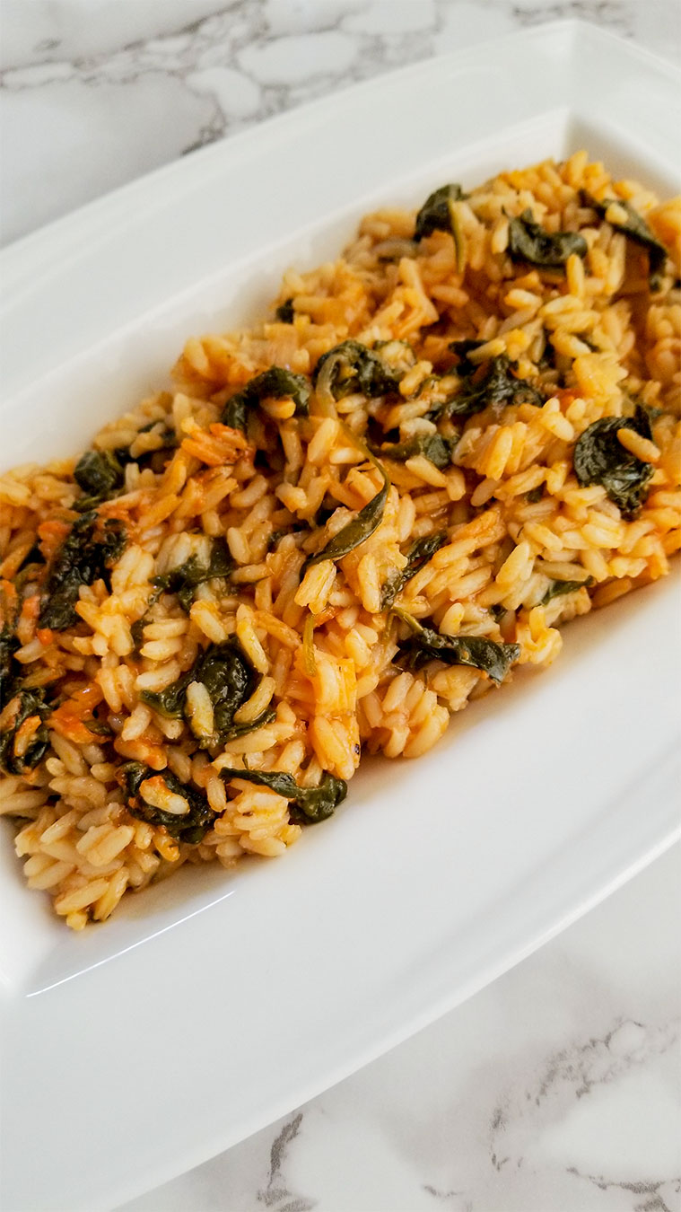 Spanakorizo, Greek spinach and rice