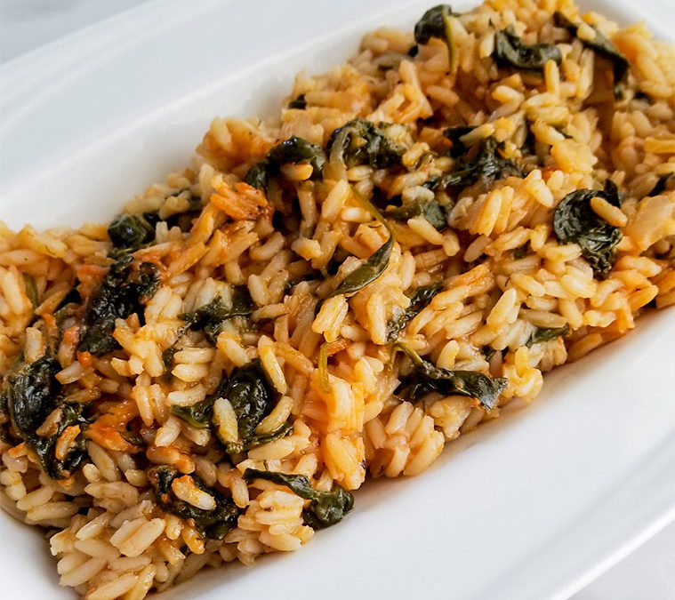 Spanakorizo (Greek Spinach & Rice)