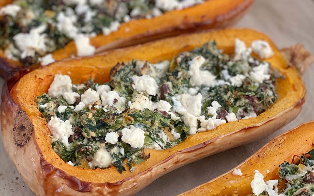 Spanakopita Stuffed Butternut Squash