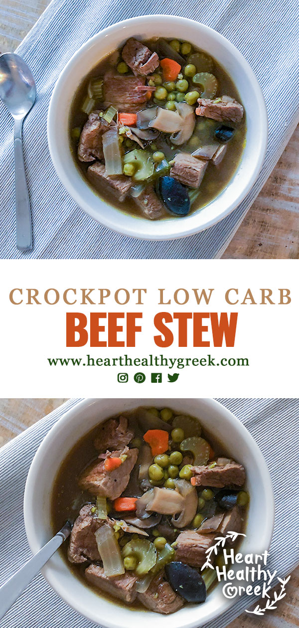 Crockpot Low Carb Beef Stew - Heart Healthy Greek