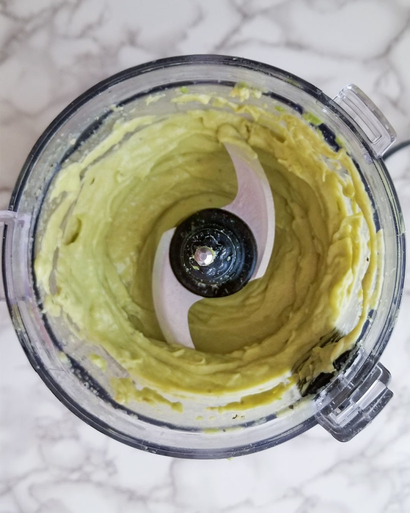 Avocado Mayonnaise in a food processor