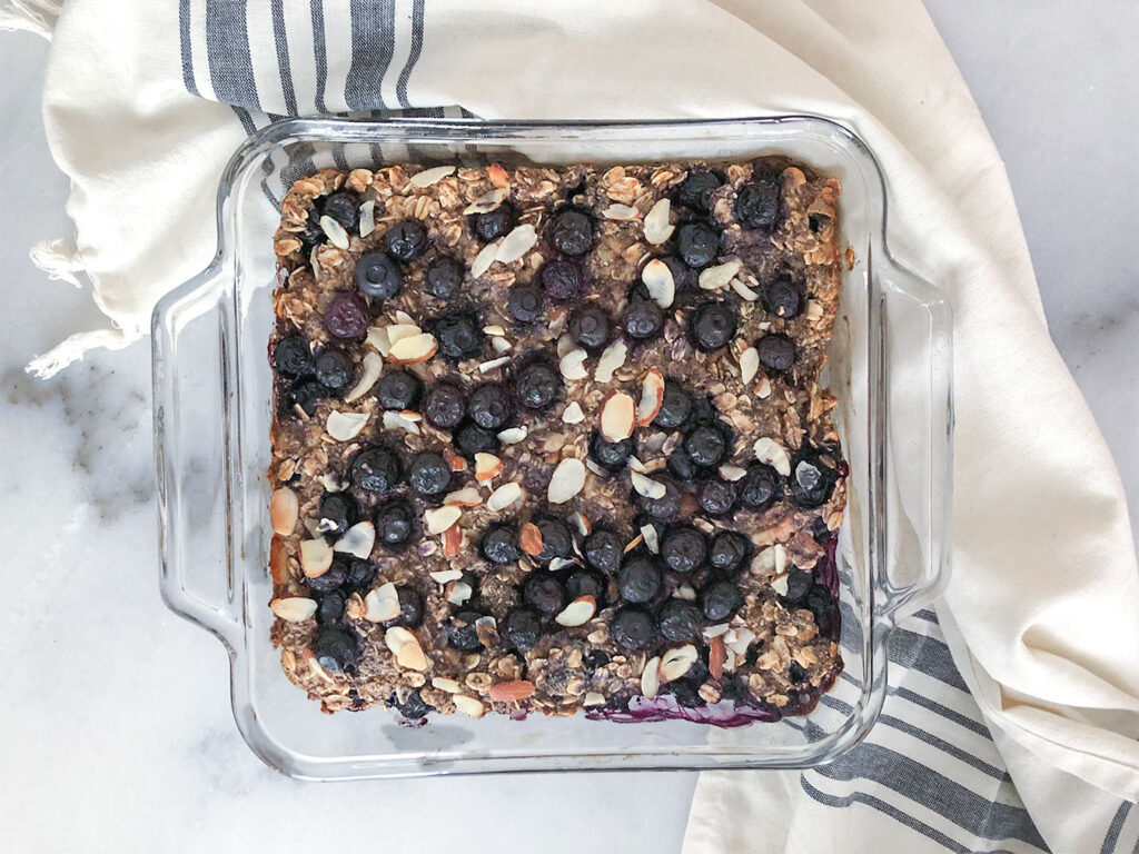 Baked Oatmeal in a baking dish