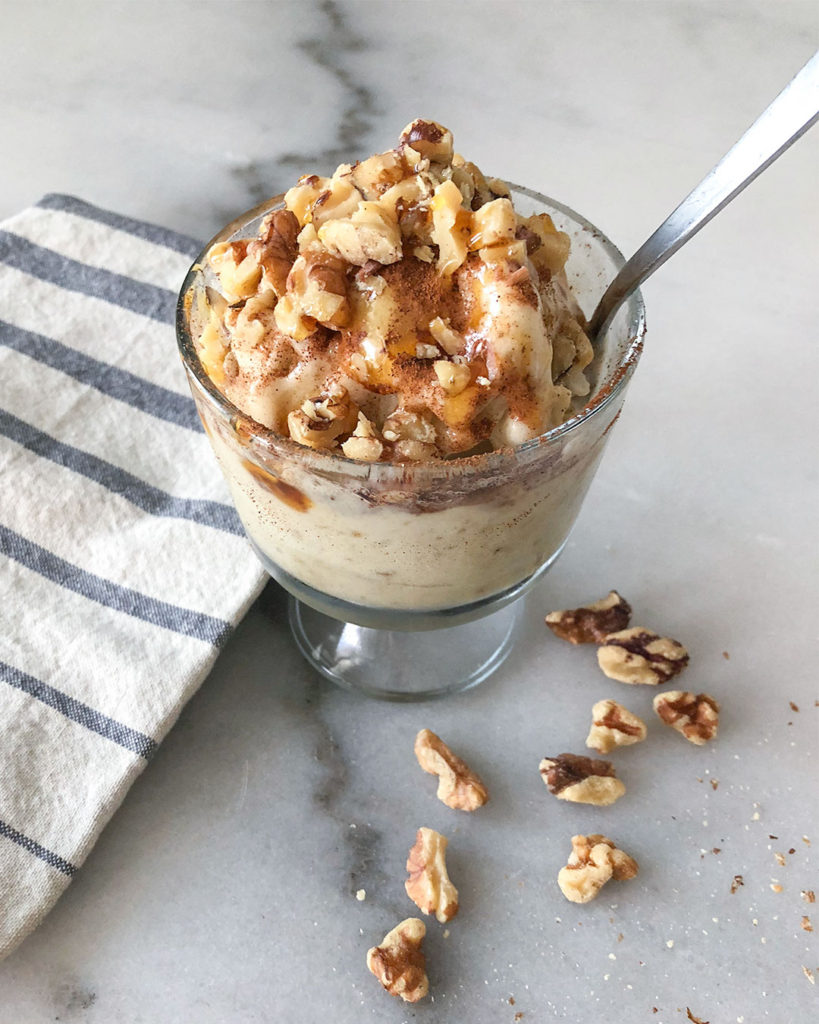 Banana Baklava "Nice" Cream in a serving bowl