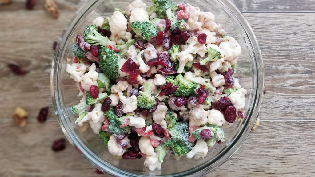 Healthy Broccoli Salad in a bowl