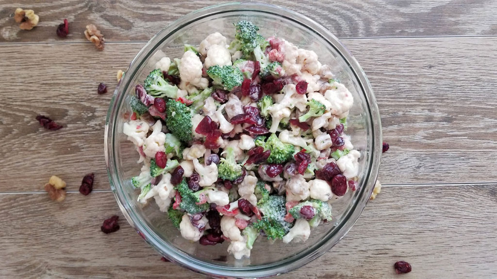 Healthy Broccoli Salad in a bowl