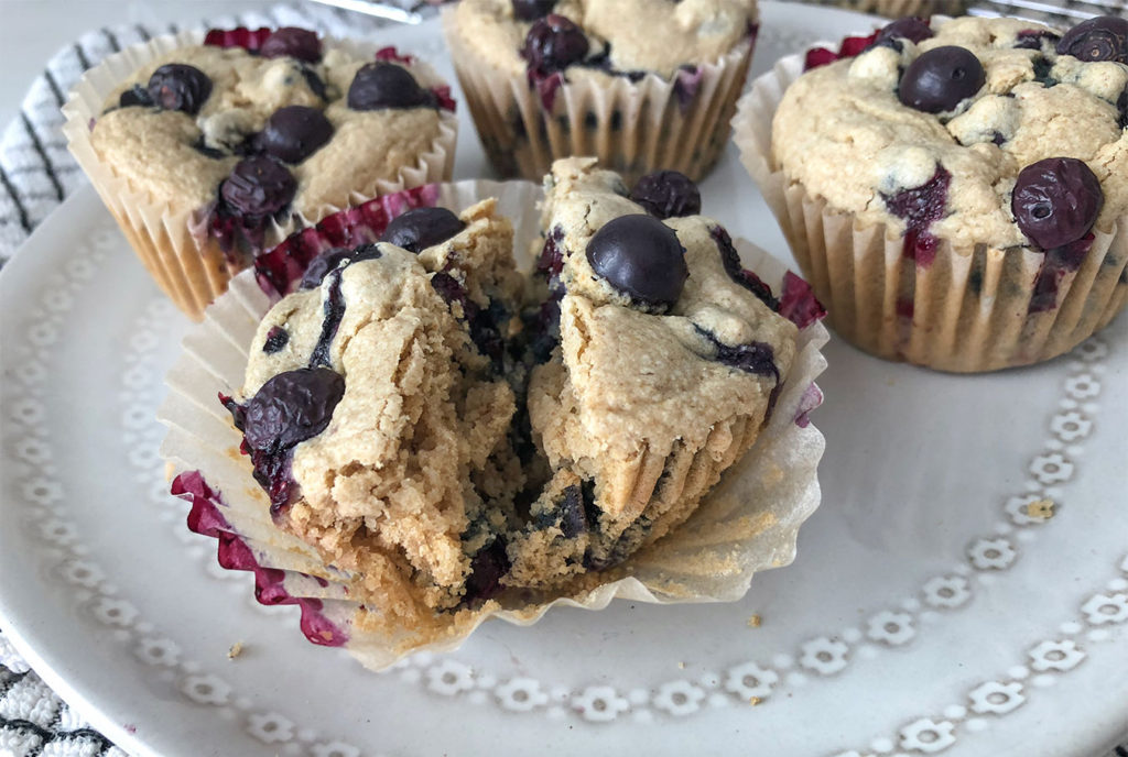 Blueberry Muffins on a plate