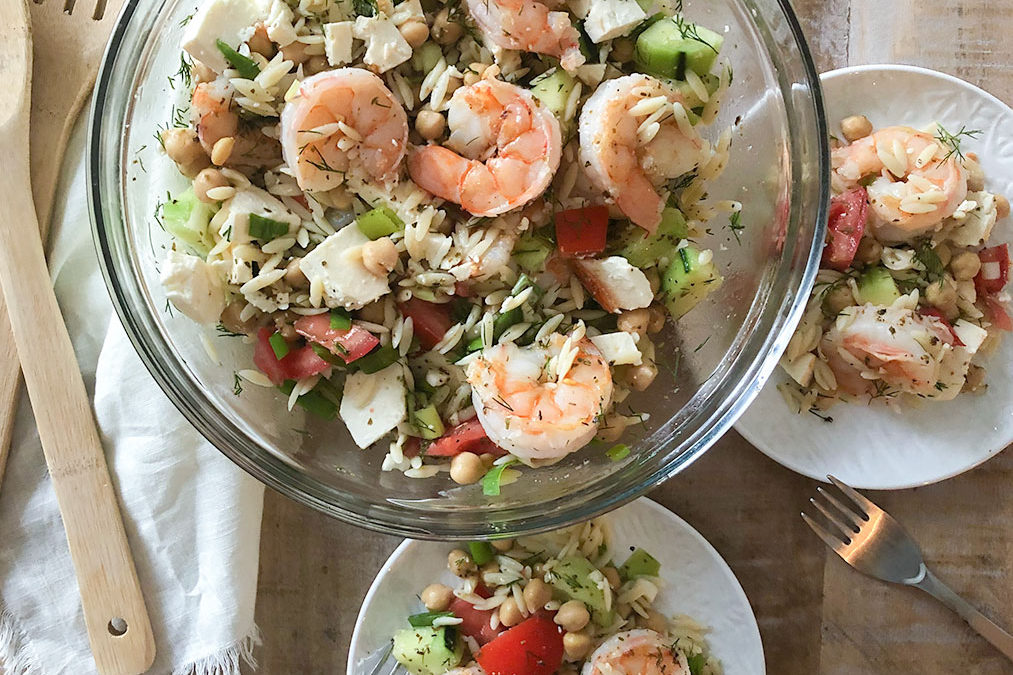 Mediterranean Shrimp & Orzo Salad