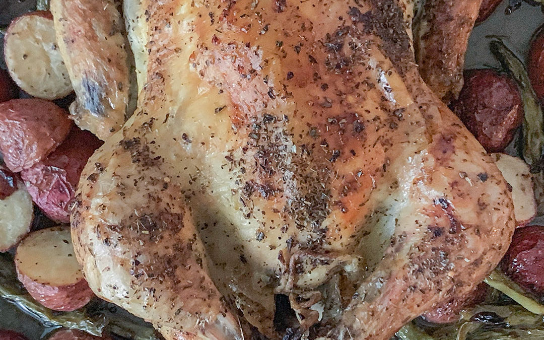 Whole Roasted Greek Lemon Chicken