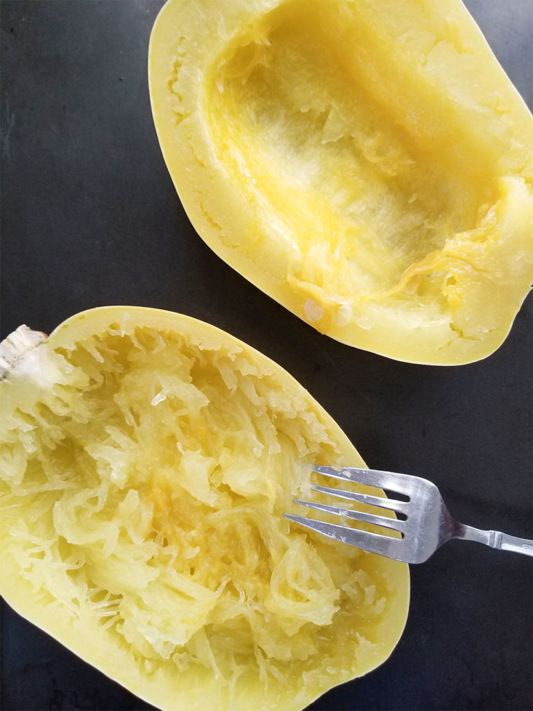 cooked spaghetti squash