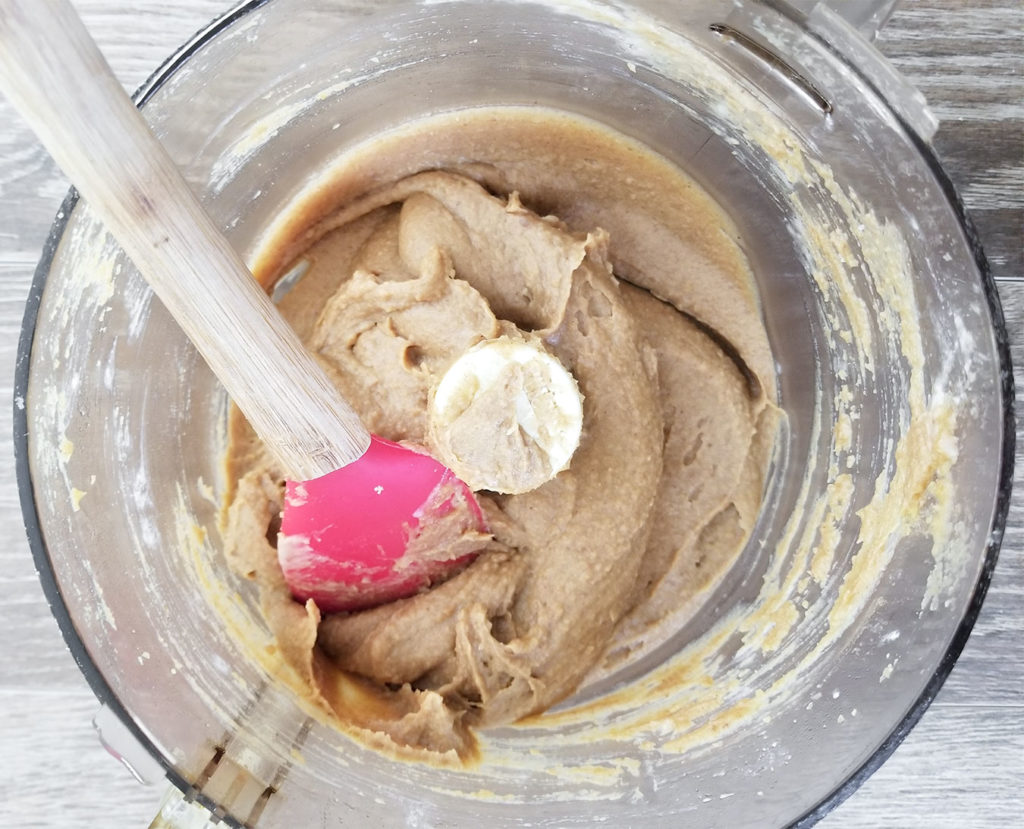 Salted Caramel Hummus in a food processor