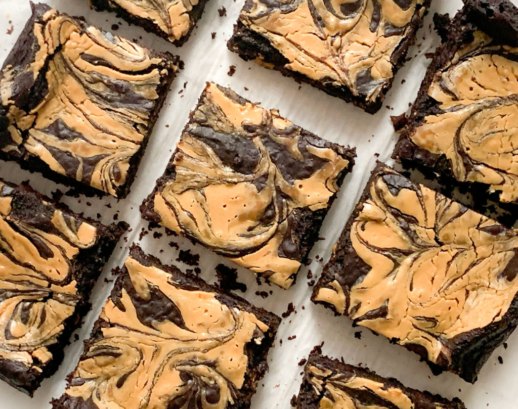 Peanut Butter Swirl Black Bean Brownies