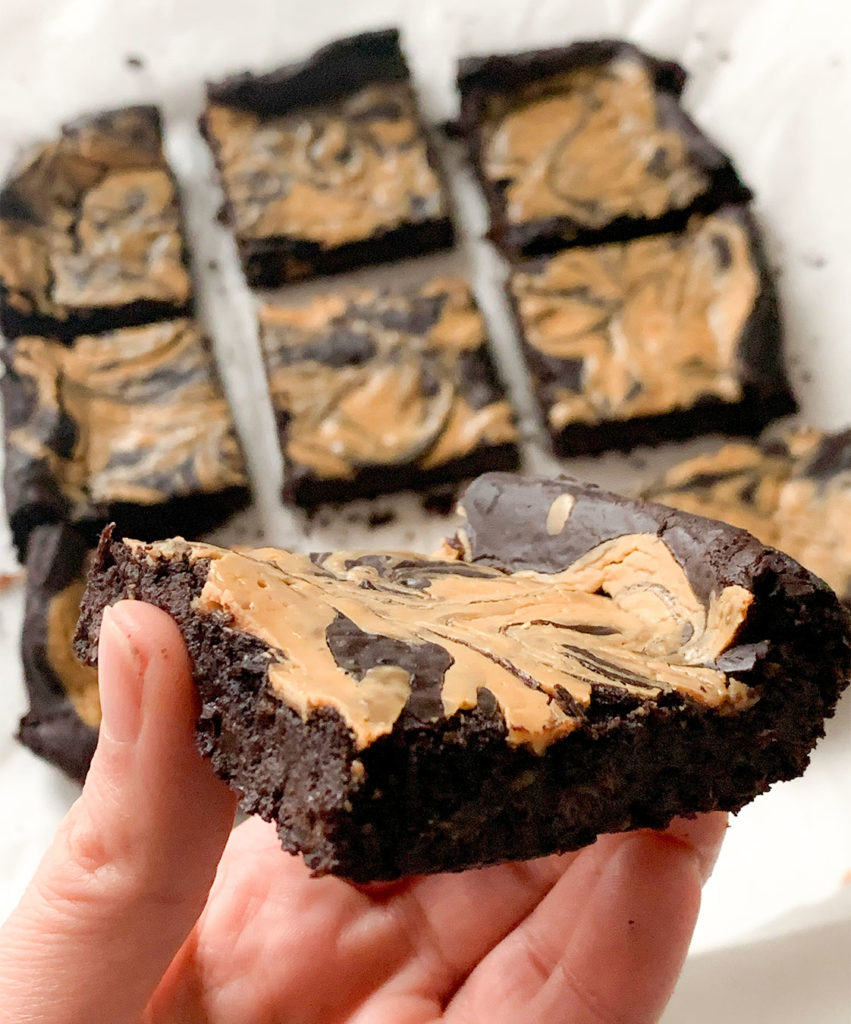 Peanut Butter Swirl Black Bean Brownies