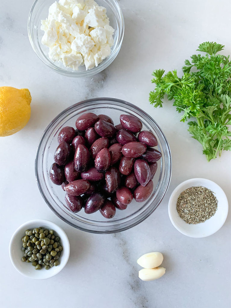 Kalamata Olive Tapenade ingredients