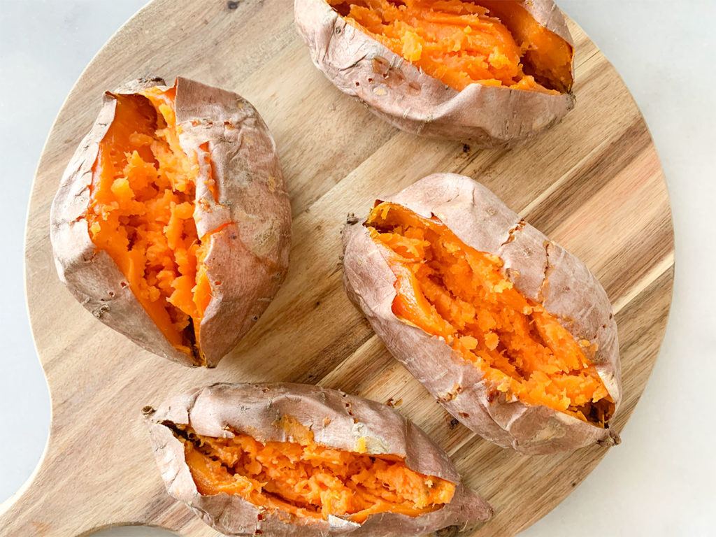 Baked sweet potatoes