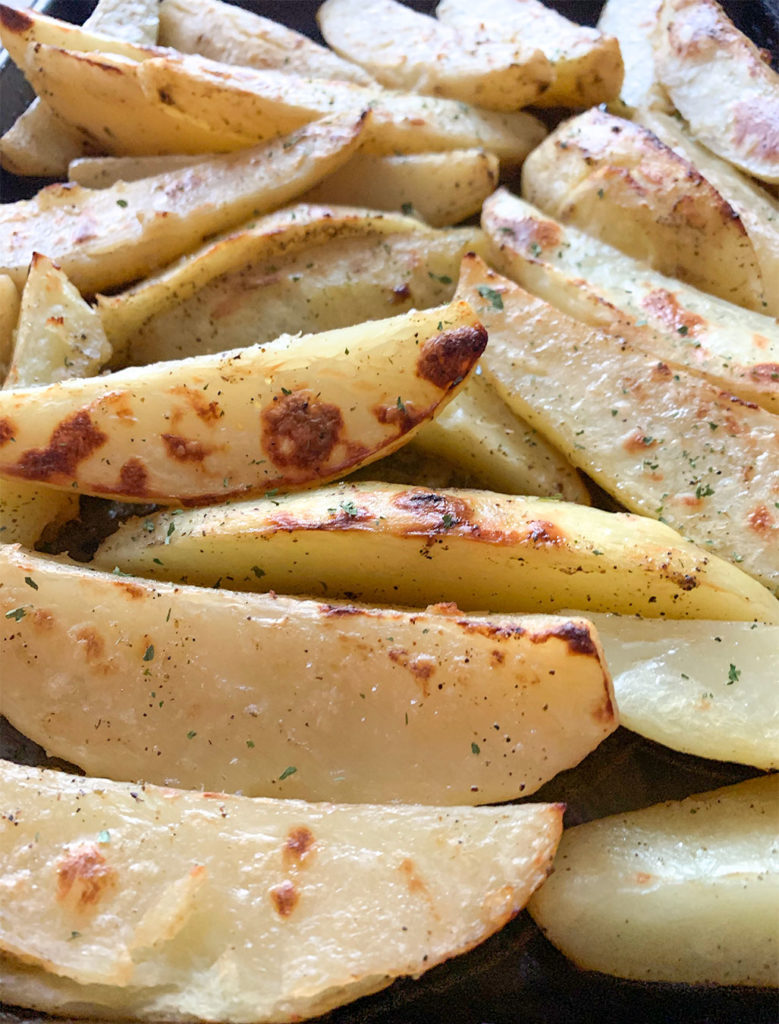 cooked lemon potato wedges