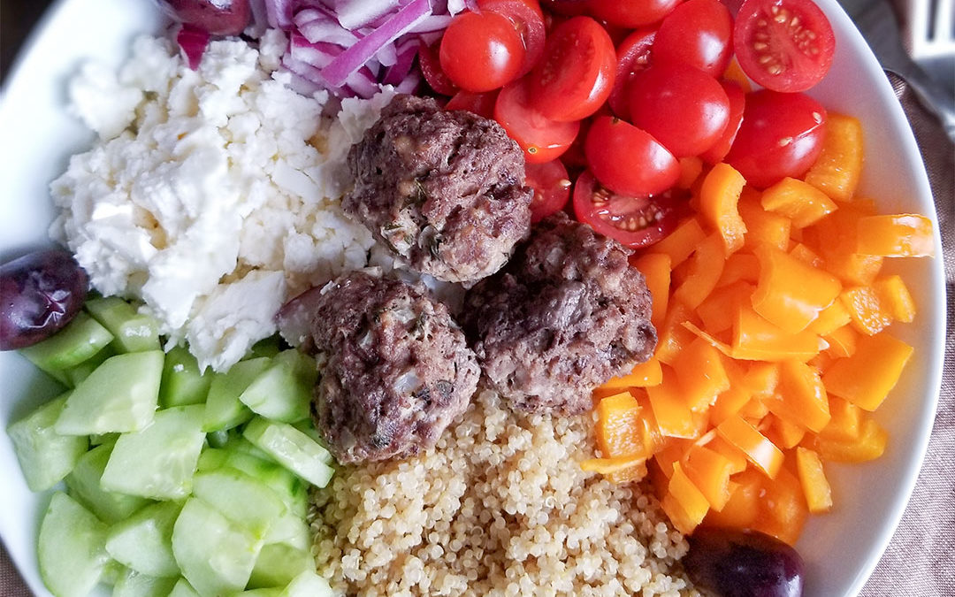 Lamb Meatball Quinoa Bowl