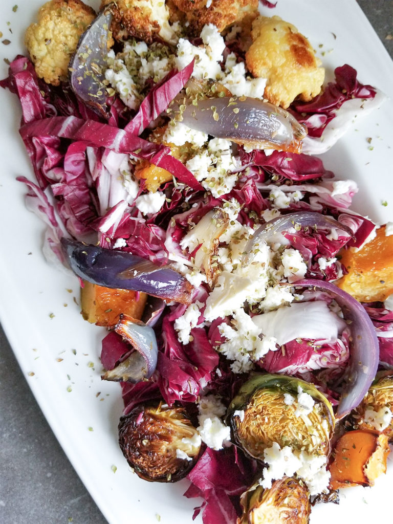 Winter Roasted Salad on a serving plate