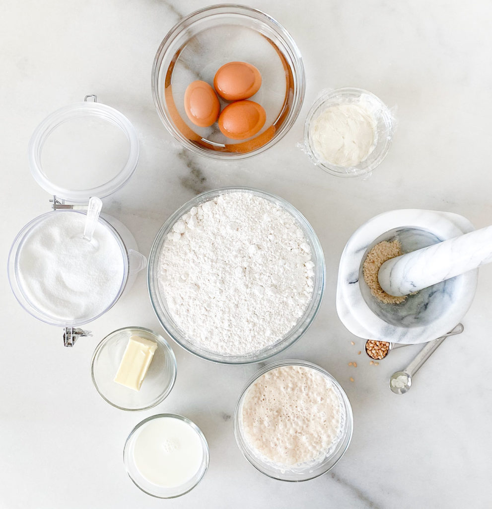 tsoureki greek sweet bread ingredients to make the dough