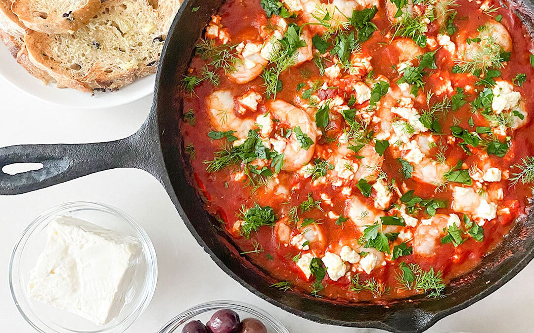 Greek Shrimp with Tomatoes and Feta