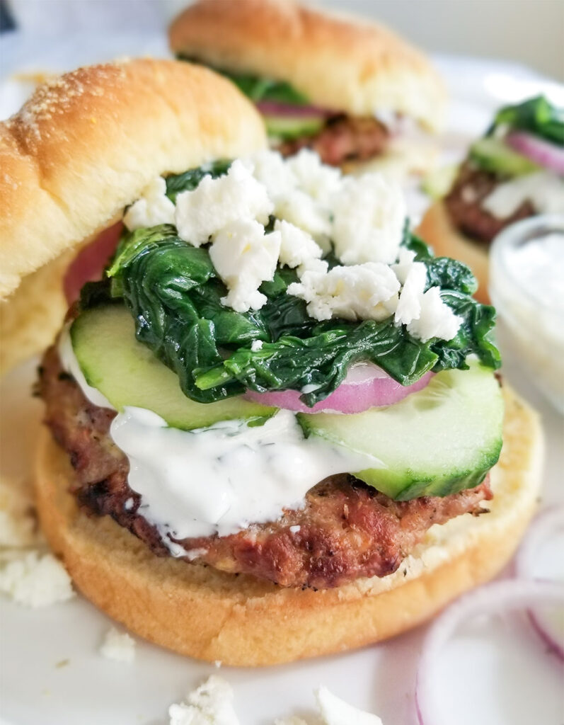 Greek Style Turkey Burgers