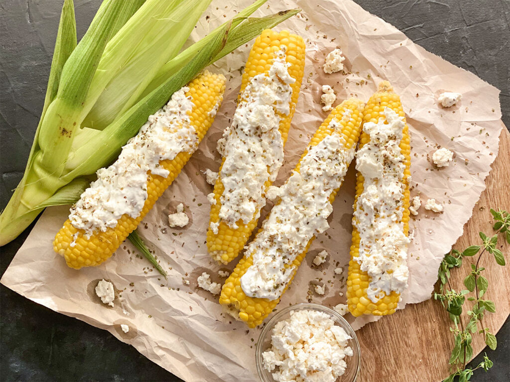 Greek Style Corn On The Cob