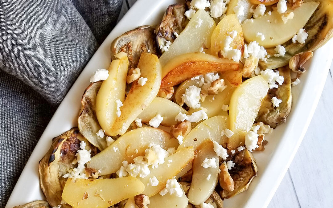 Grilled Eggplant and Pear Salad