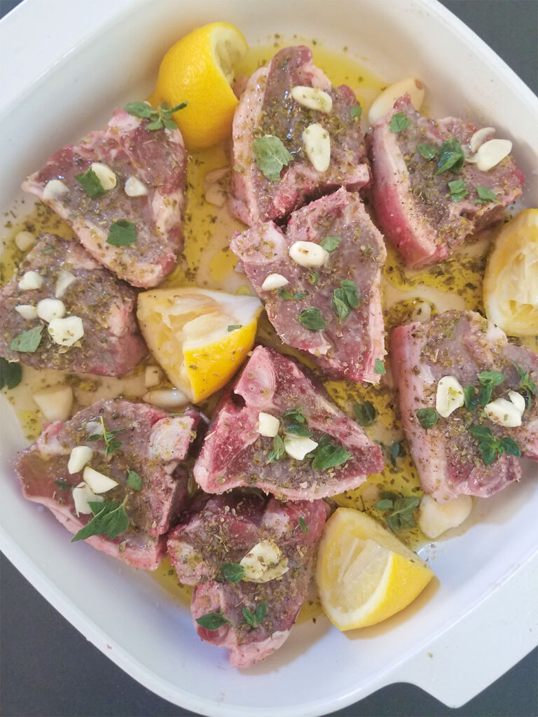 Lamb chops in delicious marinade