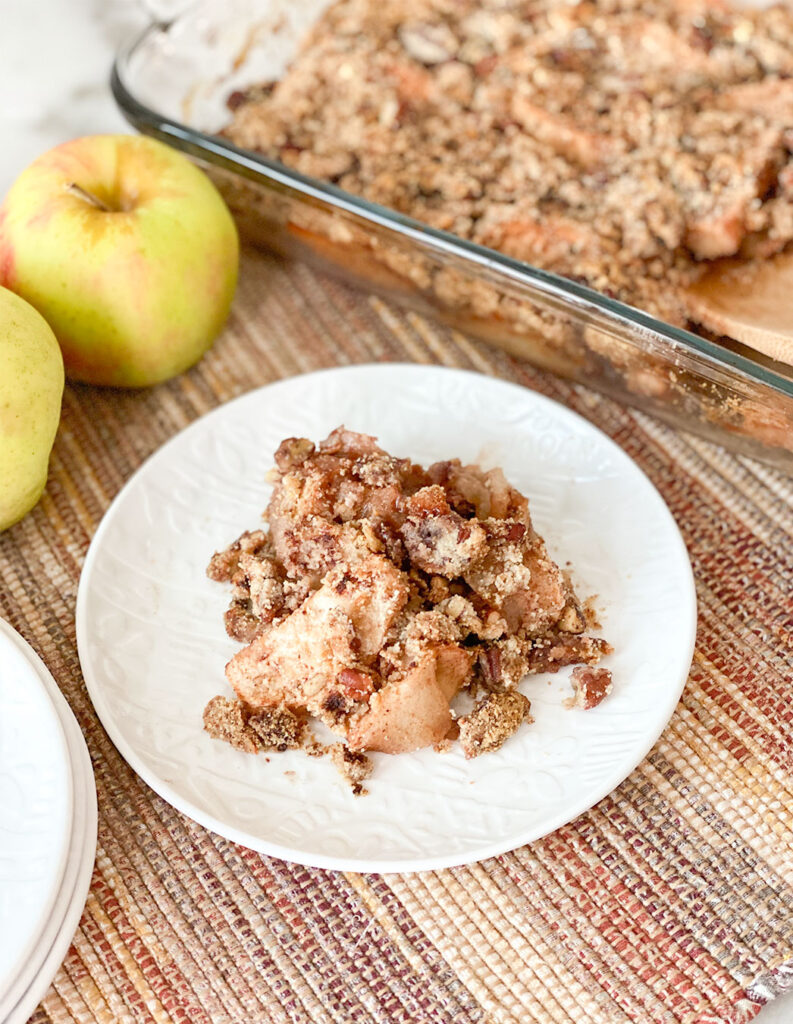 fresh baked gluten-free, dairy-free apple crisp