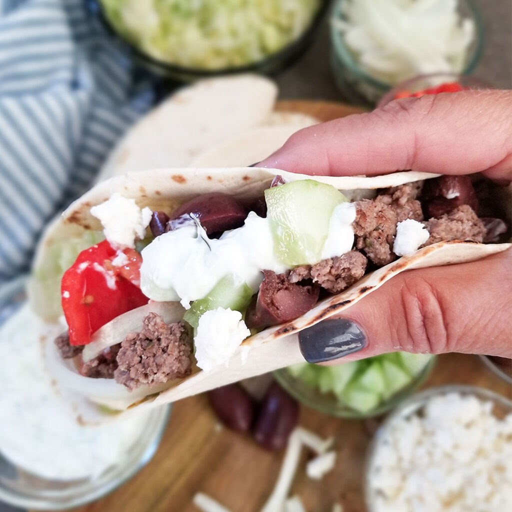 Grecian Lamb Tacos
