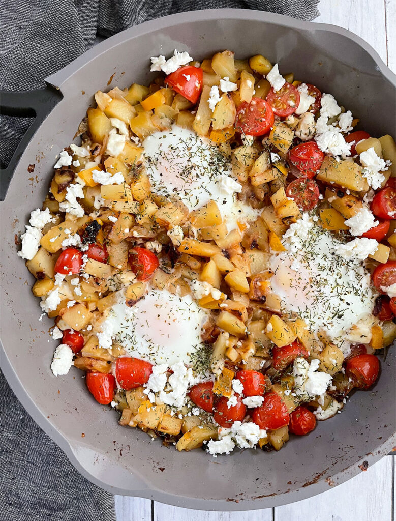 Mediterranean breakfast skillet - Heart Healthy Greek