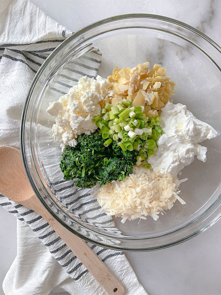 ingredients in a bowl before mixing