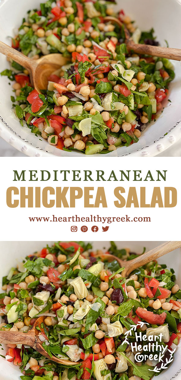 Mediterranean Chickpea Salad - Heart Healthy Greek