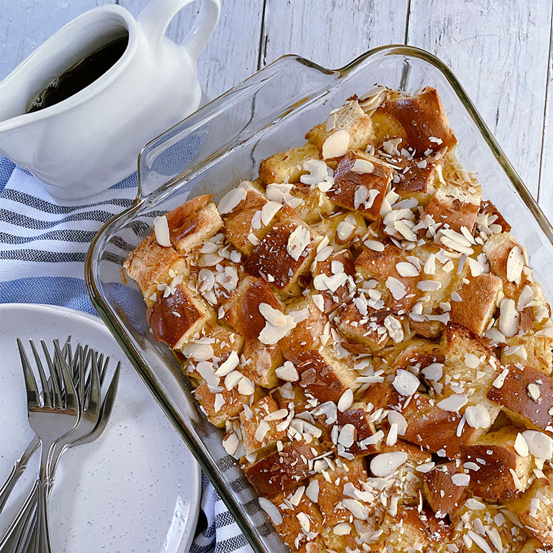 Tsoureki French Toast Bake