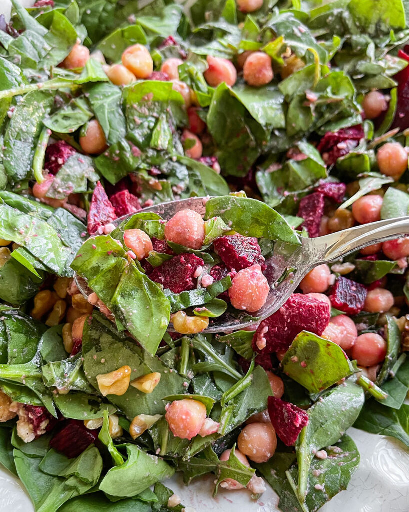 Heart healthy salad with vitamins, antioxidants and minerals.