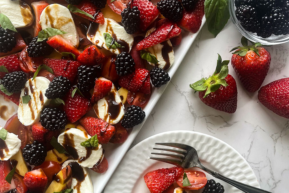 Easy Summer Fruit Caprese Salad