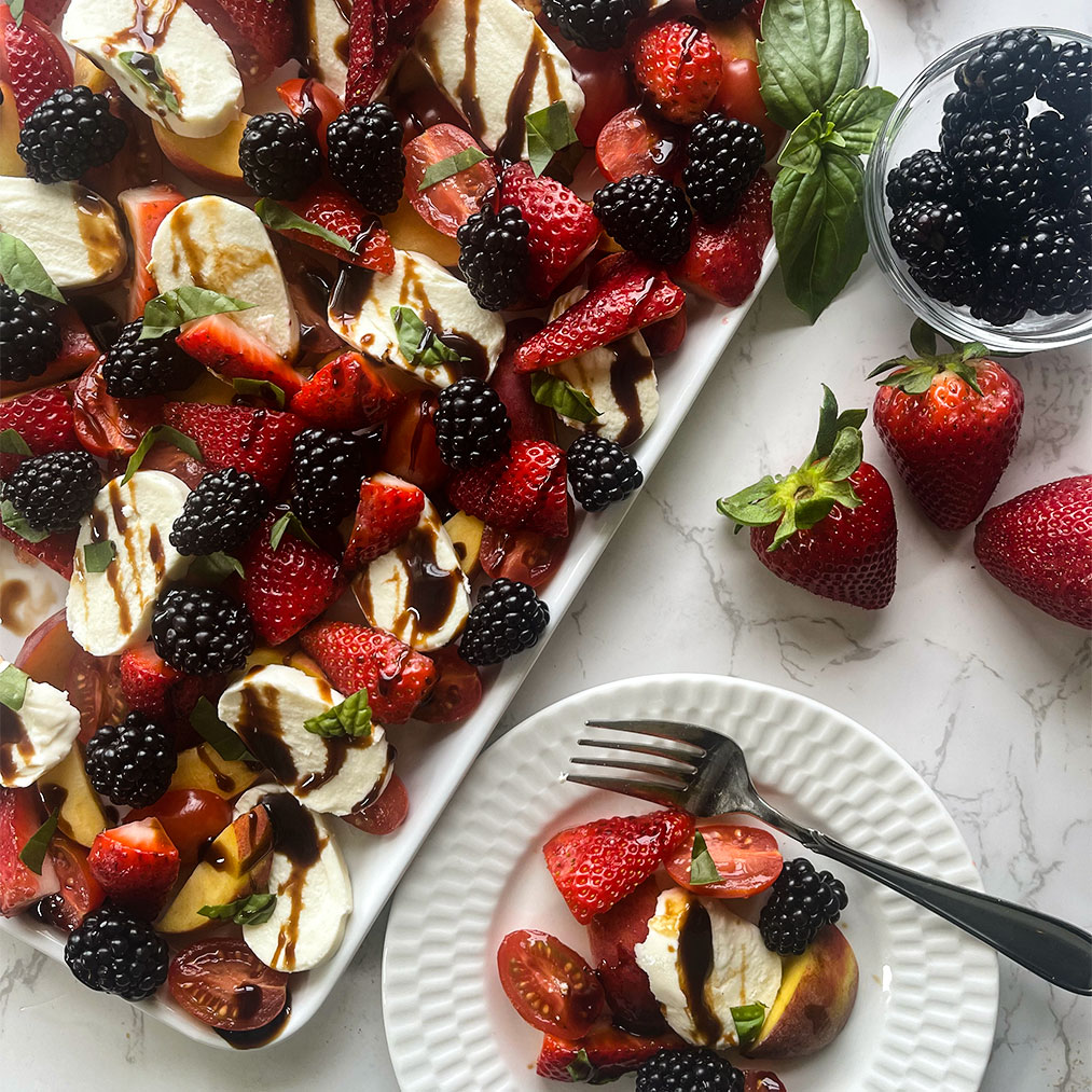 Easy Summer Fruit Caprese Salad