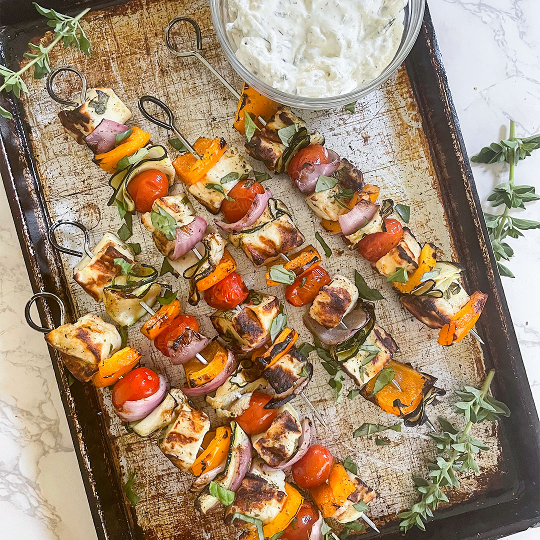 Grilled Halloumi Skewers