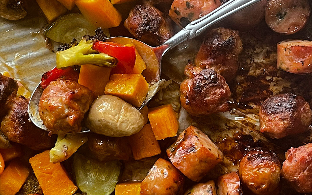 Easy Sausage sheet Pan dinner